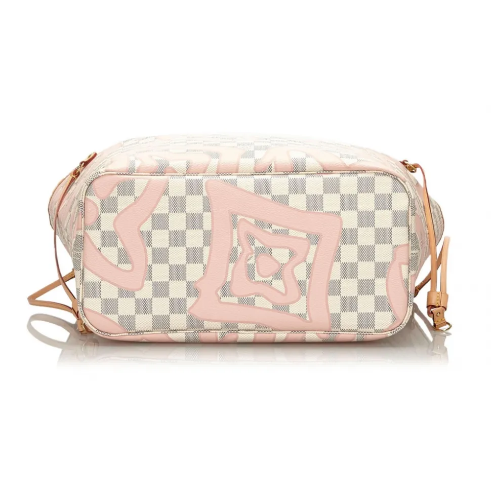 Louis Vuitton Vintage - Damier Azur Tahitienne Neverfull MM Bag - White - Leather Handbag - Luxury High Quality - Avvenice