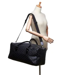 Louis Vuitton Vintage - Damier Ebene Graphite Roadster 50 Bag - Graphite - Damier Canvas and Leather - Luxury High Quality - Avvenice