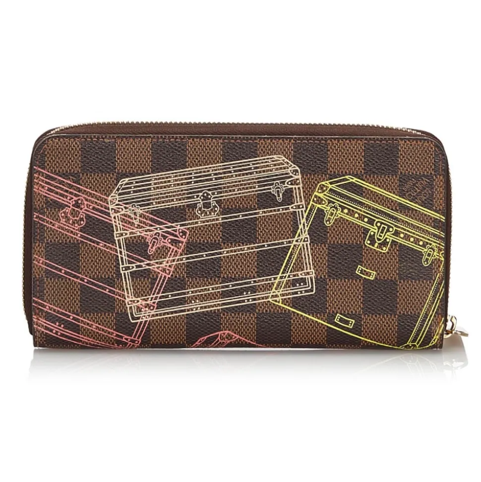 Louis Vuitton Vintage - Damier Ebene Inventuer Trunks and Locks Zippy Wallett - Brown - Leather Wallet - Luxury High Quality - Avvenice