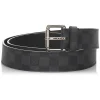 Louis Vuitton Vintage - Damier Graphite City Belt - Black Blue - Leather Belt - Luxury High Quality - Avvenice