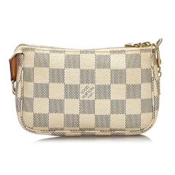 Louis Vuitton Vintage - Damier Azur Mini Pochette Accessoires Pouch - White - Damier Canvas Pouch - Luxury High Quality - Avvenice