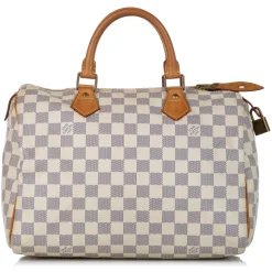 Louis Vuitton Vintage - Damier Azur Speedy 30 - White Blue - Leather Handbag - Luxury High Quality - Avvenice