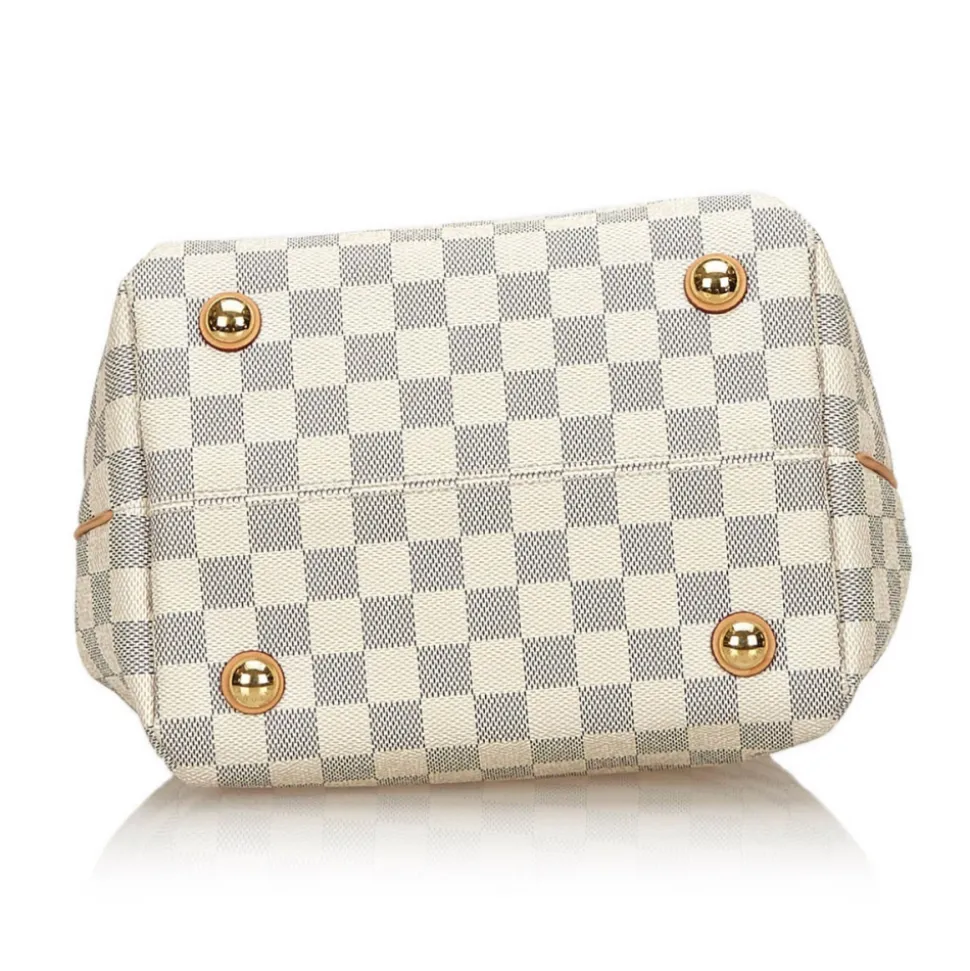 Louis Vuitton Vintage - Damier Azur Cabas Adventure PM Bag - White Ivory Blue - Damier Leather Handbag - Luxury High Quality - Avvenice