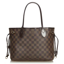 Louis Vuitton Vintage - Damier Ebene Neverfull PM Bag - Brown - Damier Canvas and Leather Handbag - Luxury High Quality - Avvenice