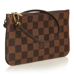 Louis Vuitton Vintage - Damier Ebene Wristlet Bag Pouch - Brown - Damier Canvas and Leather Handbag - Luxury High Quality - Avvenice