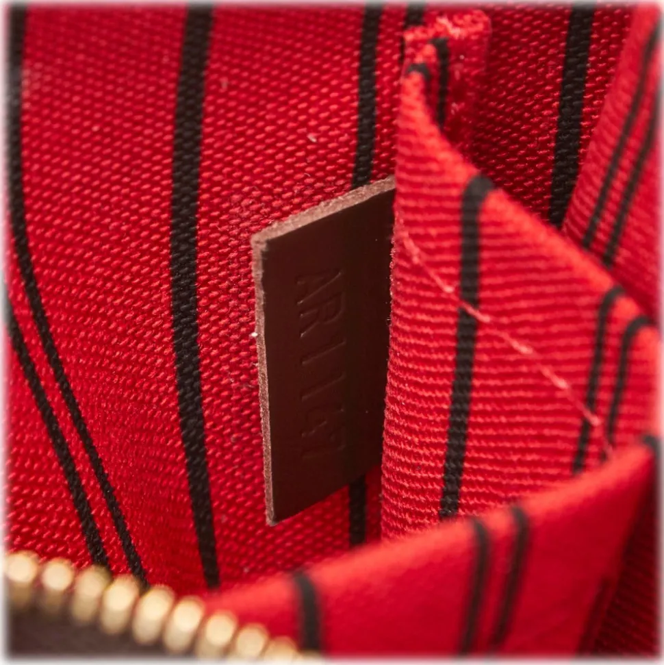 Louis Vuitton Vintage - Damier Ebene Wristlet Bag Pouch - Brown - Damier Canvas and Leather Handbag - Luxury High Quality - Avvenice