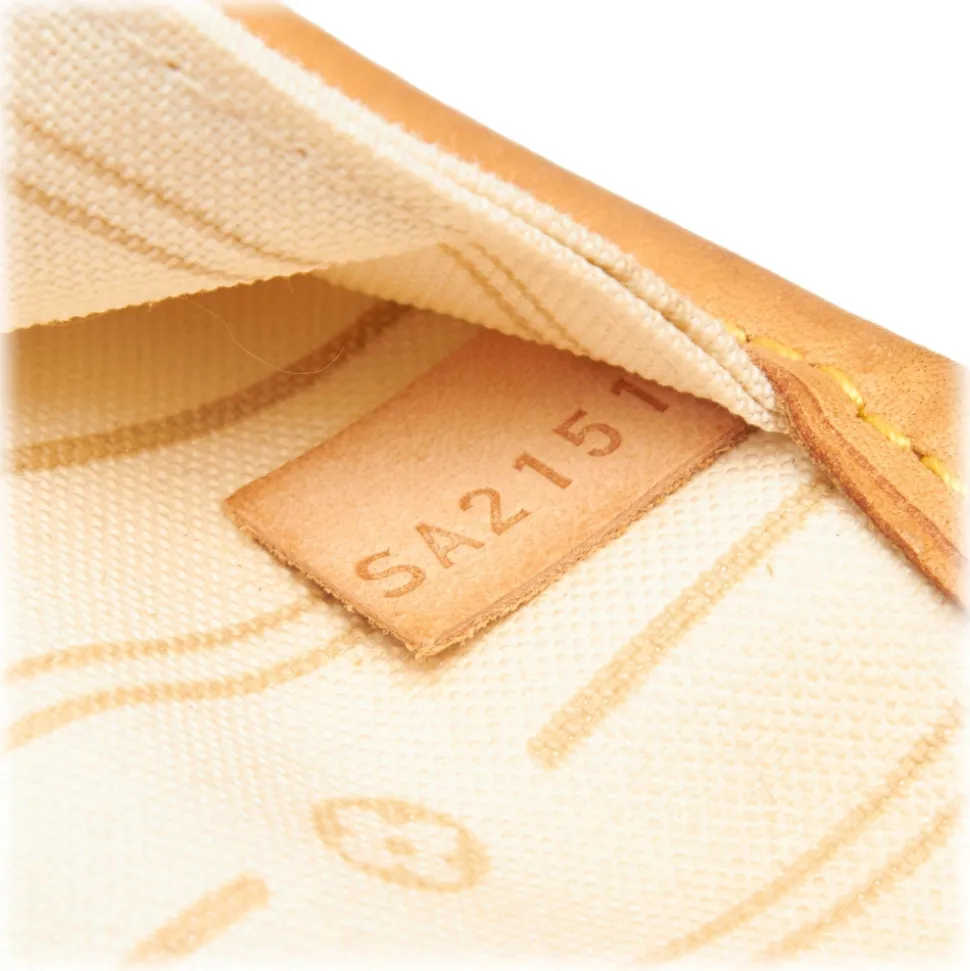 Louis Vuitton Vintage - Damier Azur Neverfull MM Bag - White Ivory Blue - Damier Leather Handbag - Luxury High Quality - Avvenice