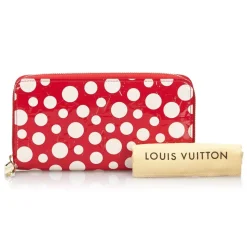 Louis Vuitton Vintage - Dots Infinity Vernis Zippy Wallet - Red White - Leather Wallet - Luxury High Quality - Avvenice