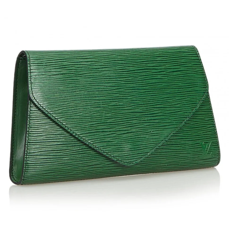 Louis Vuitton Vintage - Epi Art Deco Clutch Bag - Green - Leather and Epi Leather Handbag - Luxury High Quality - Avvenice