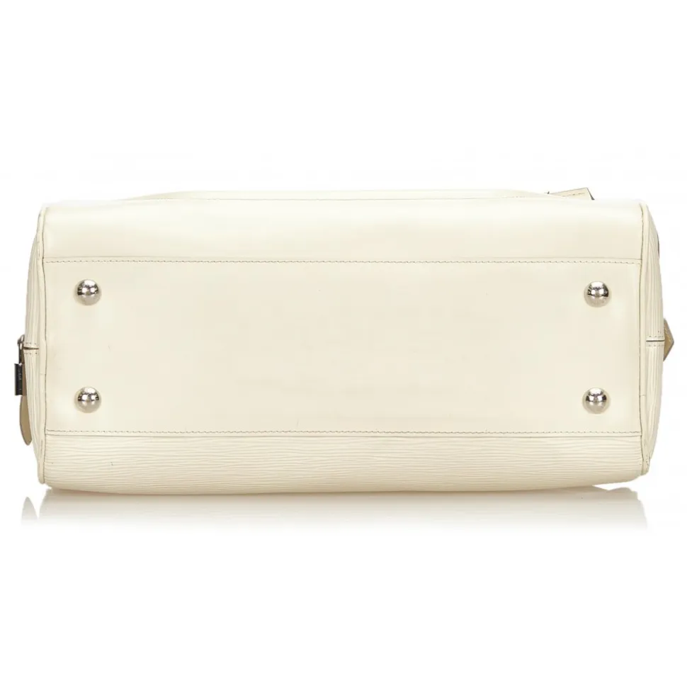 Louis Vuitton Vintage - Epi Bowling Montaigne GM Bag - White Ivory - Leather and Epi Leather Handbag - Luxury High Quality - Avvenice