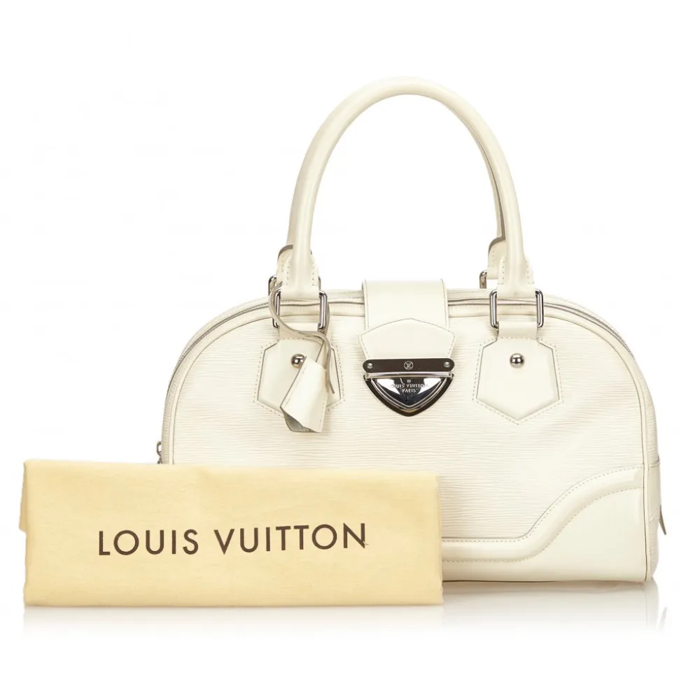 Louis Vuitton Vintage - Epi Bowling Montaigne GM Bag - White Ivory - Leather and Epi Leather Handbag - Luxury High Quality - Avvenice