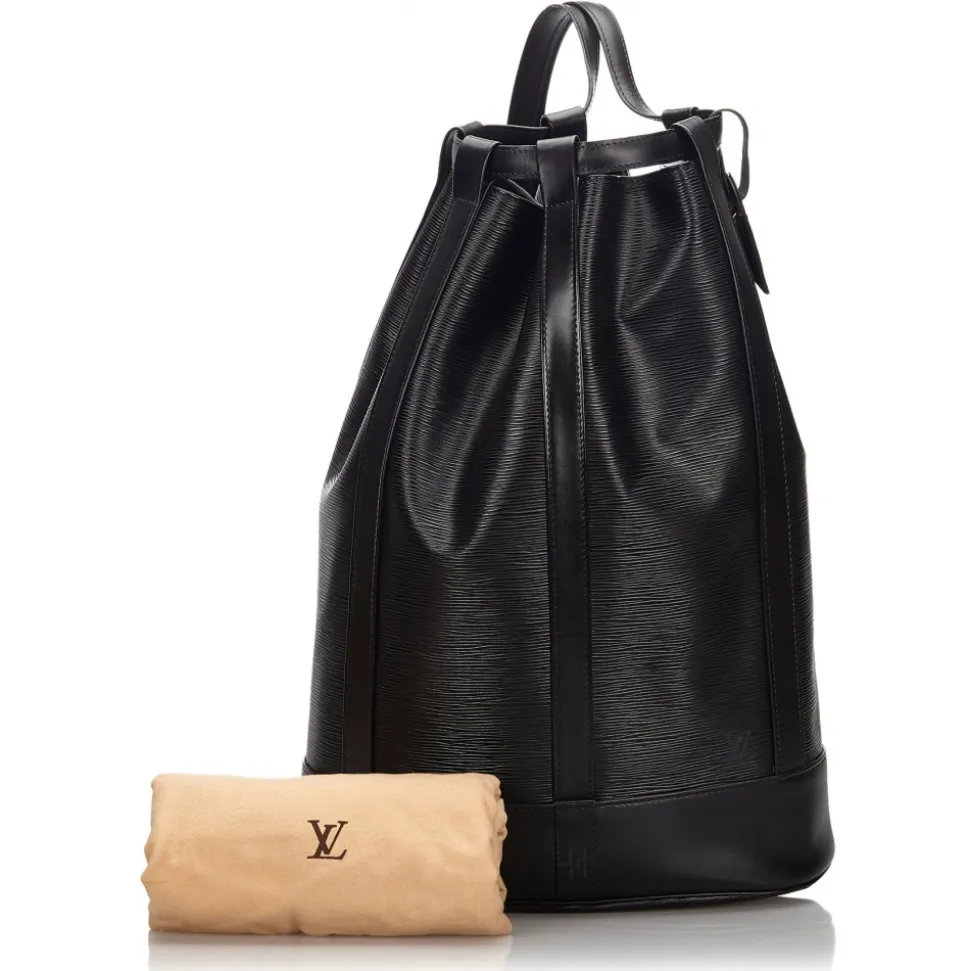 Louis Vuitton Vintage - Epi Randonnee GM Bag - Black - Leather and Epi Leather Handbag - Luxury High Quality - Avvenice