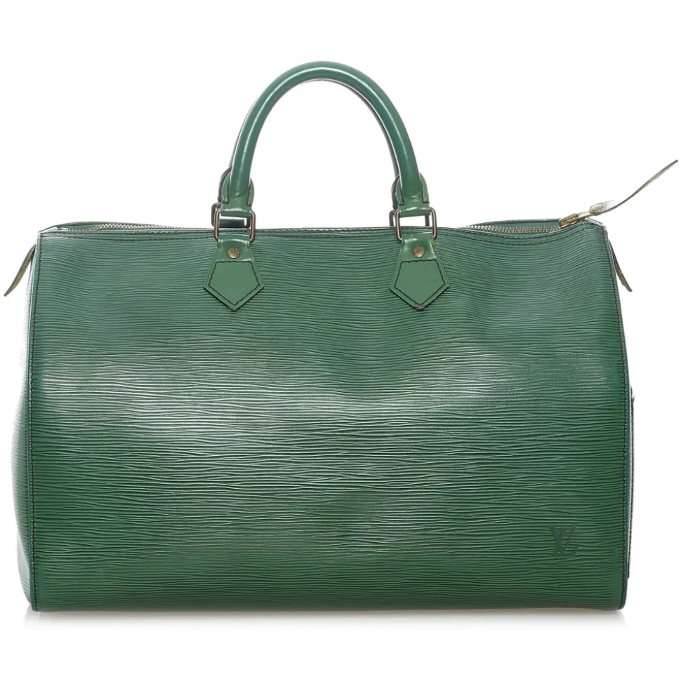 Louis Vuitton Vintage - Epi Speedy 35 - Green - Leather Handbag - Luxury High Quality - Avvenice