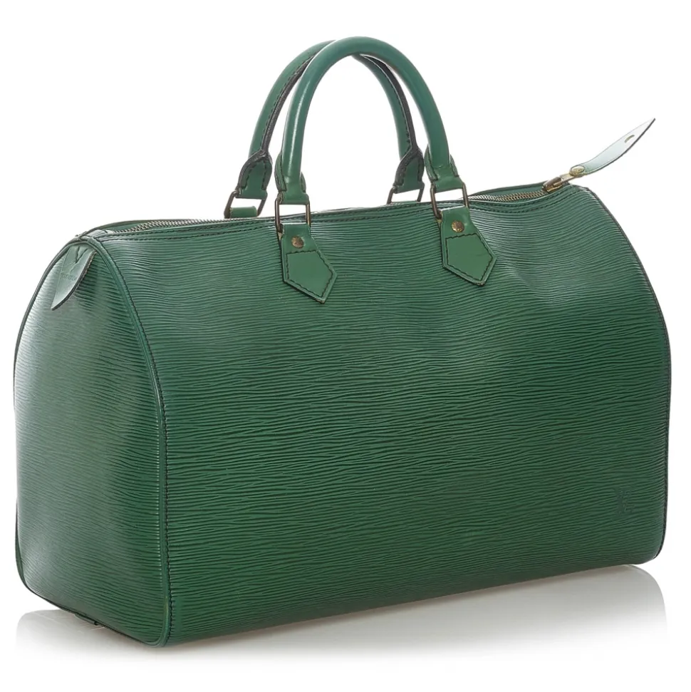 Louis Vuitton Vintage - Epi Speedy 35 - Green - Leather Handbag - Luxury High Quality - Avvenice
