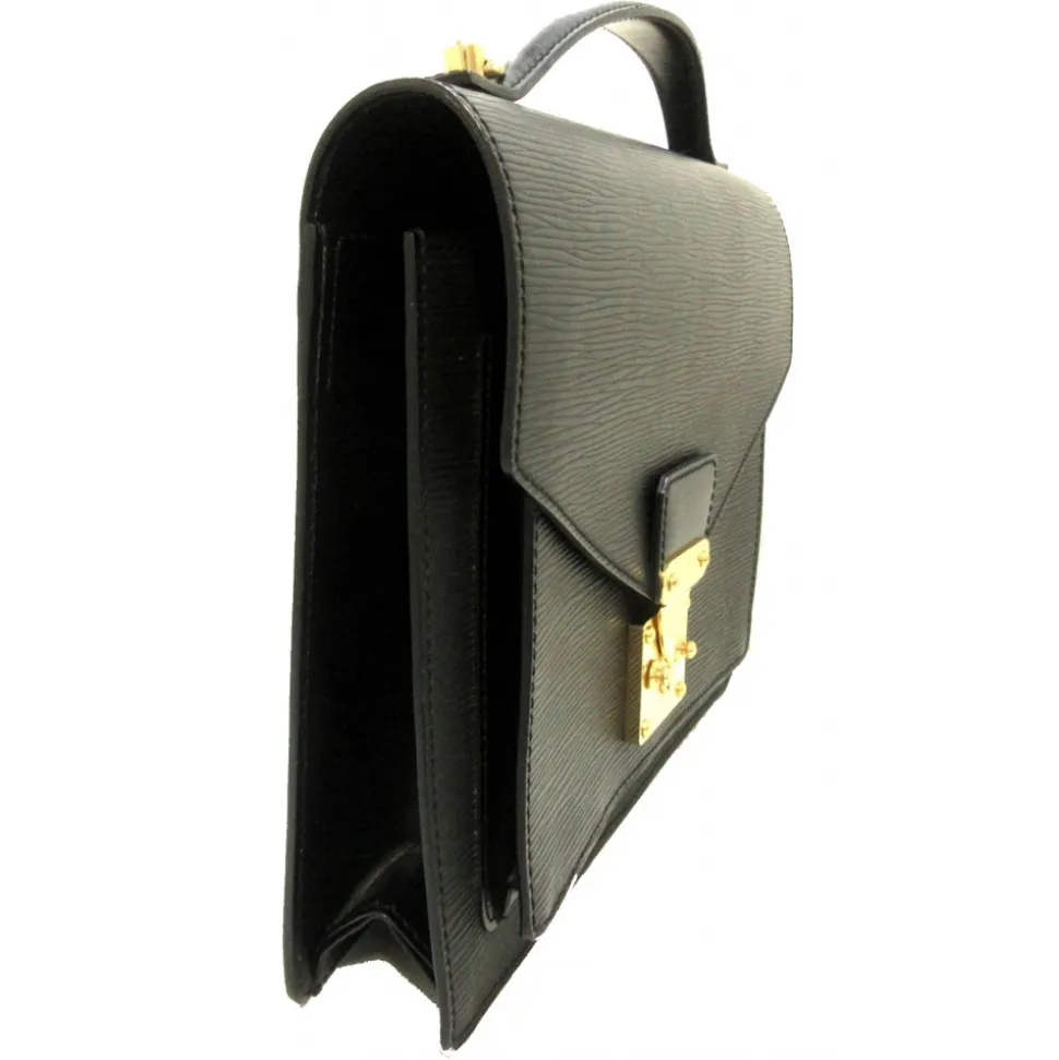 Louis Vuitton Vintage - Epi Monceau Satchel - Black - Epi Leather Satchel - Luxury High Quality - Avvenice