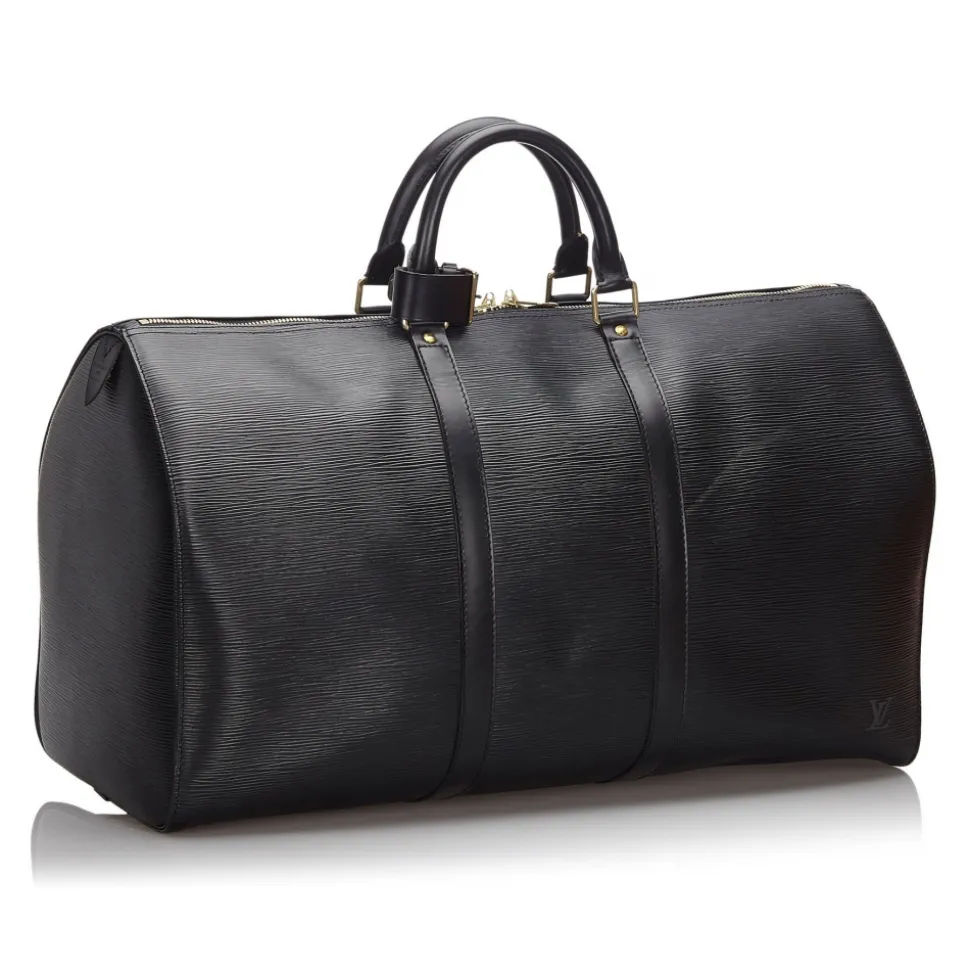 Louis Vuitton Vintage - Epi Keepall 55 Bag - Black - Leather and Epi Leather Handbag - Luxury High Quality - Avvenice