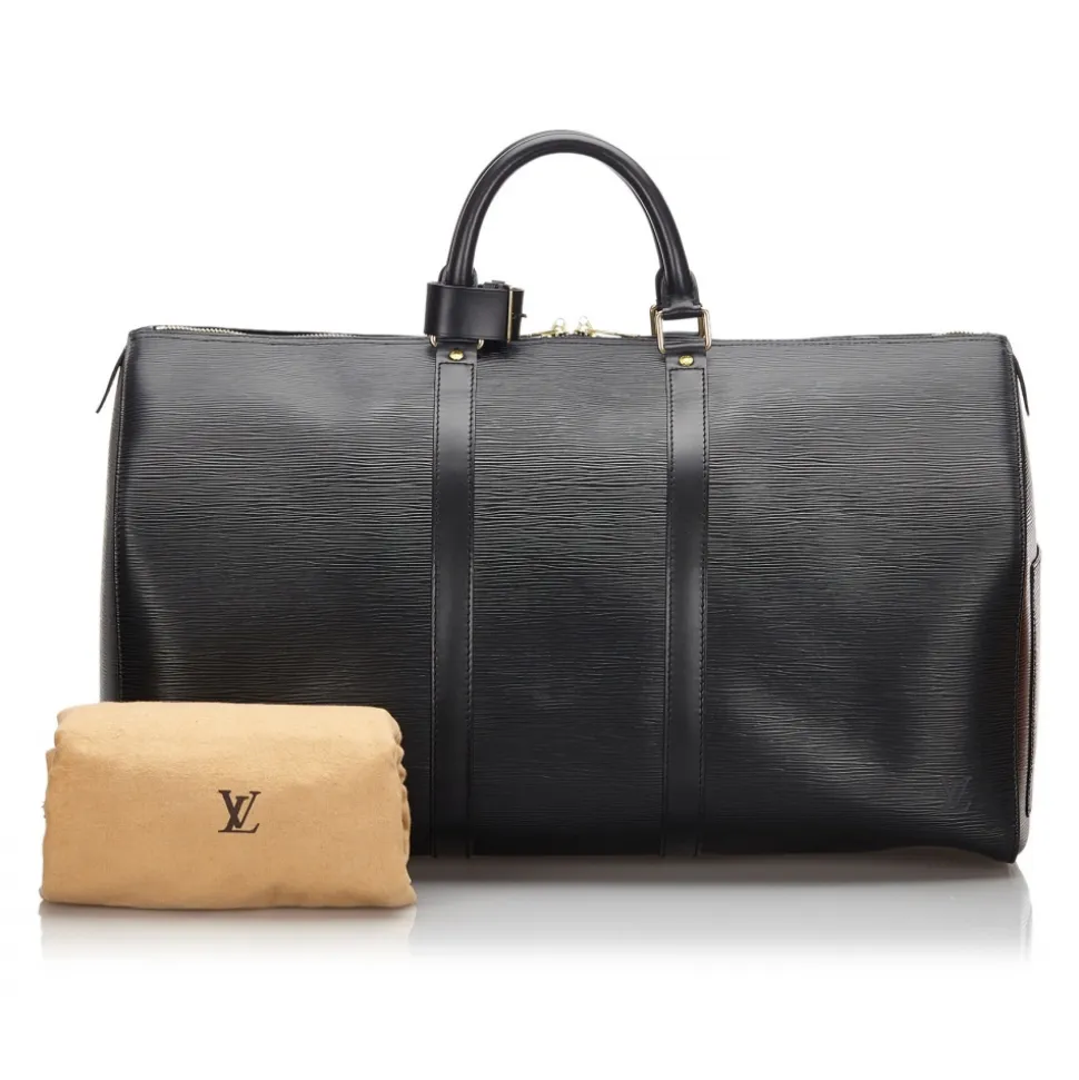 Louis Vuitton Vintage - Epi Keepall 55 Bag - Black - Leather and Epi Leather Handbag - Luxury High Quality - Avvenice