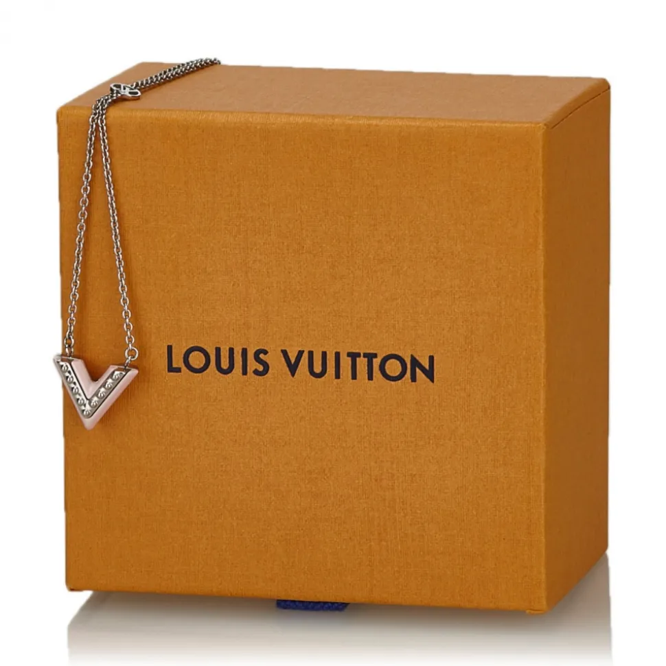 Louis Vuitton Vintage - Lacquer Essential V Necklace - Silver - LV Necklace - Luxury High Quality - Avvenice