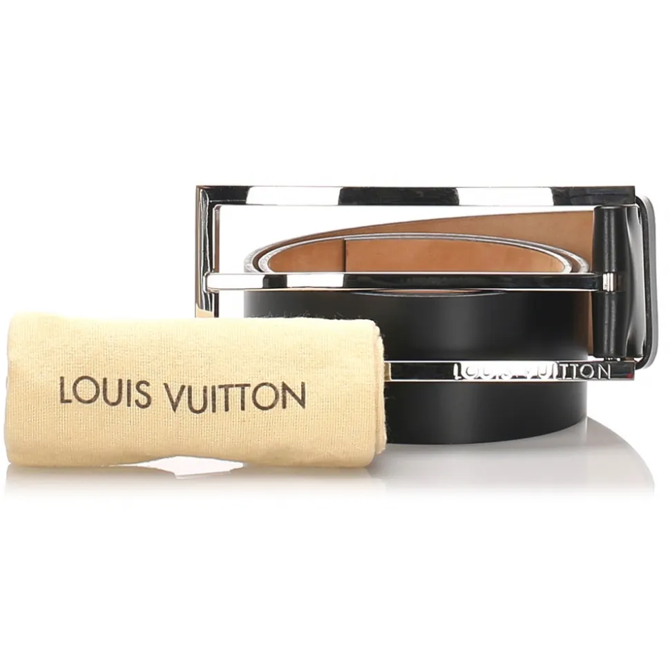 Louis Vuitton Vintage - Leather Belt - Black - Leather Belt - Luxury High Quality - Avvenice