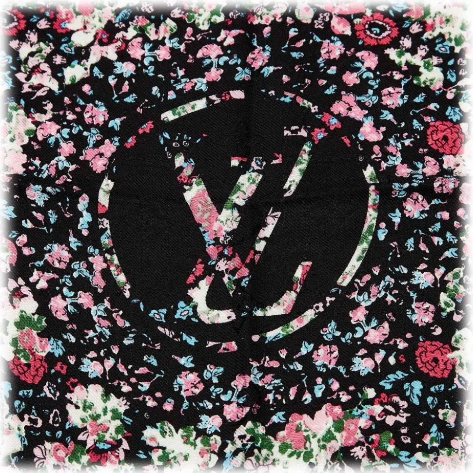 Louis Vuitton Vintage - Lvberty Shawl Scarf - Black - Silk and Wool Scarf - Luxury High Quality - Avvenice