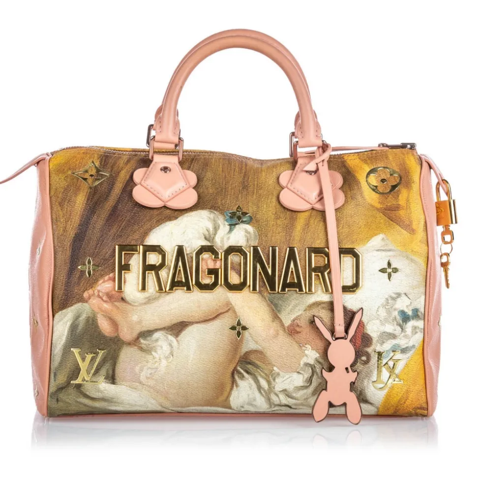 Louis Vuitton Vintage - Masters Speedy 30 Jeff Koons - Brown Beige - Fabric and Calf Handbag - Luxury High Quality - Avvenice