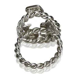 Louis Vuitton Vintage - Metal Bague Sweet Monogram Ring - Silver Black - LV Ring - Luxury High Quality - Avvenice