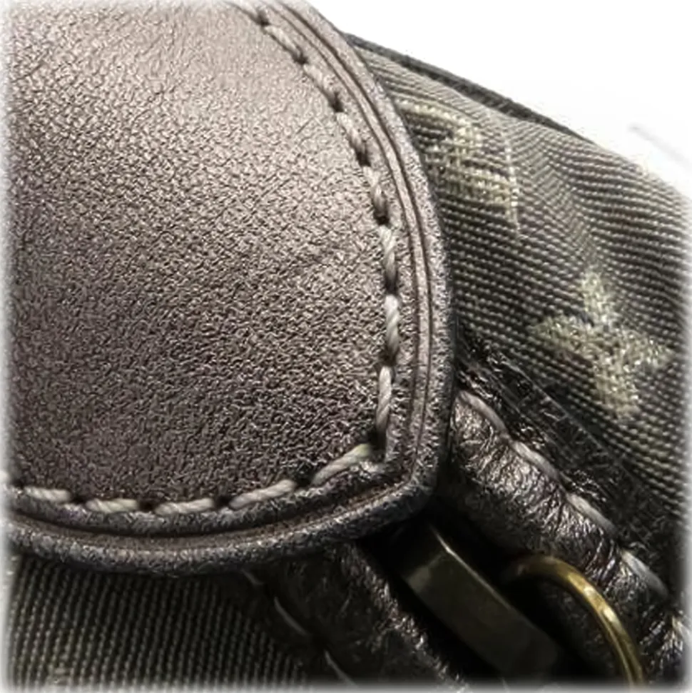 Louis Vuitton Vintage - Mini Lin Manon MM - Gray - Cotton and Calf Leather Shoulder Bag - Luxury High Quality - Avvenice