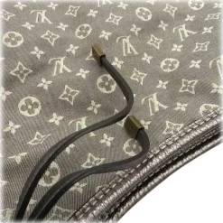 Louis Vuitton Vintage - Mini Lin Manon MM - Gray - Cotton and Calf Leather Shoulder Bag - Luxury High Quality - Avvenice