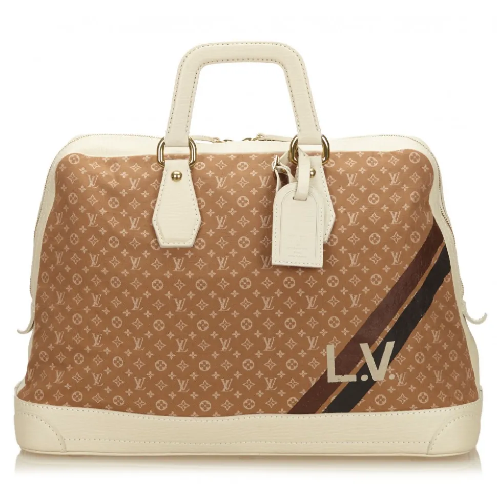 Louis Vuitton Vintage - Mini Lin Initiales Isfahan Travel Bag - Brown Camel - Fabric and Leather Handbag - Luxury High Quality - Avvenice