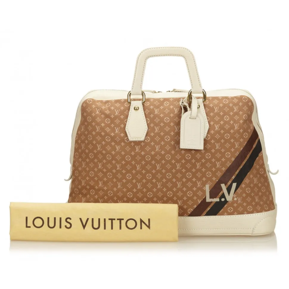 Louis Vuitton Vintage - Mini Lin Initiales Isfahan Travel Bag - Brown Camel - Fabric and Leather Handbag - Luxury High Quality - Avvenice