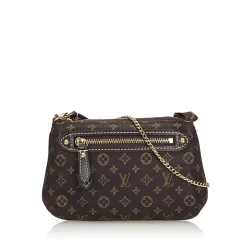 Louis Vuitton Vintage - Monogram Mini Lin Pochette Bag - Black - Monogram Leather Handbag - Luxury High Quality - Avvenice
