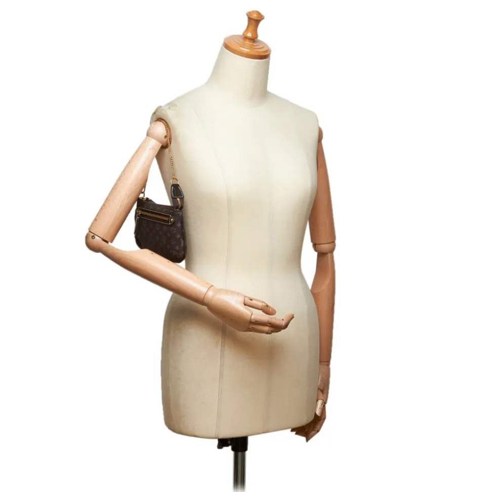 Louis Vuitton Vintage - Monogram Mini Lin Pochette Bag - Black - Monogram Leather Handbag - Luxury High Quality - Avvenice