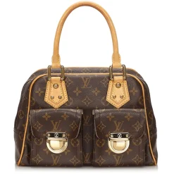 Louis Vuitton Vintage - Monogram Manhattan PM Bag - Brown - Monogram Canvas and Vachetta Leather Handbag - Luxury High Quality - Avvenice