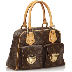 Louis Vuitton Vintage - Monogram Manhattan PM Bag - Brown - Monogram Canvas and Vachetta Leather Handbag - Luxury High Quality - Avvenice