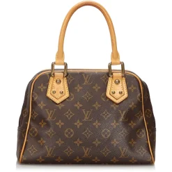 Louis Vuitton Vintage - Monogram Manhattan PM Bag - Brown - Monogram Canvas and Vachetta Leather Handbag - Luxury High Quality - Avvenice
