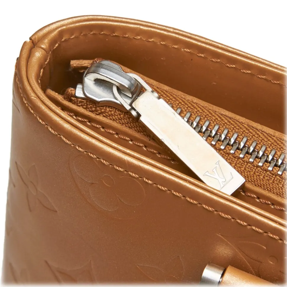 Louis Vuitton Vintage - Monogram Matt Stockton Bag - Gold Brown - Vernis Leather Handbag - Luxury High Quality - Avvenice