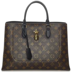 Louis Vuitton Vintage - Monogram Flower Tote - Brown Black - Leather Handbag - Luxury High Quality - Avvenice