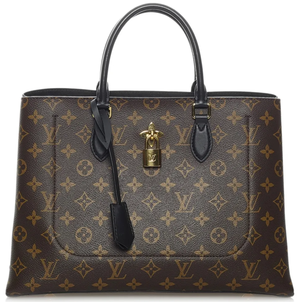Louis Vuitton Vintage - Monogram Flower Tote - Brown Black - Leather Handbag - Luxury High Quality - Avvenice