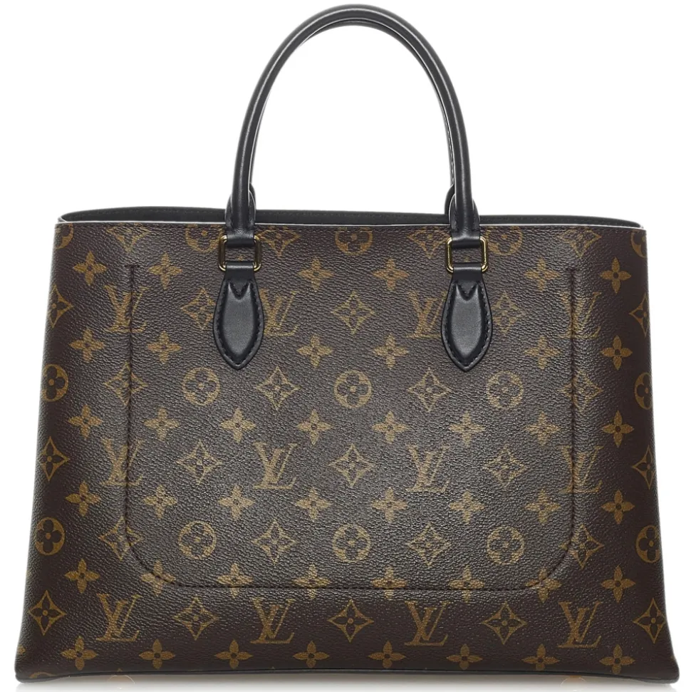 Louis Vuitton Vintage - Monogram Flower Tote - Brown Black - Leather Handbag - Luxury High Quality - Avvenice