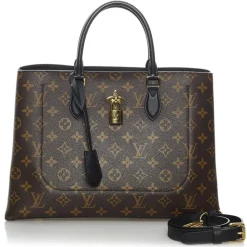 Louis Vuitton Vintage - Monogram Flower Tote - Brown Black - Leather Handbag - Luxury High Quality - Avvenice