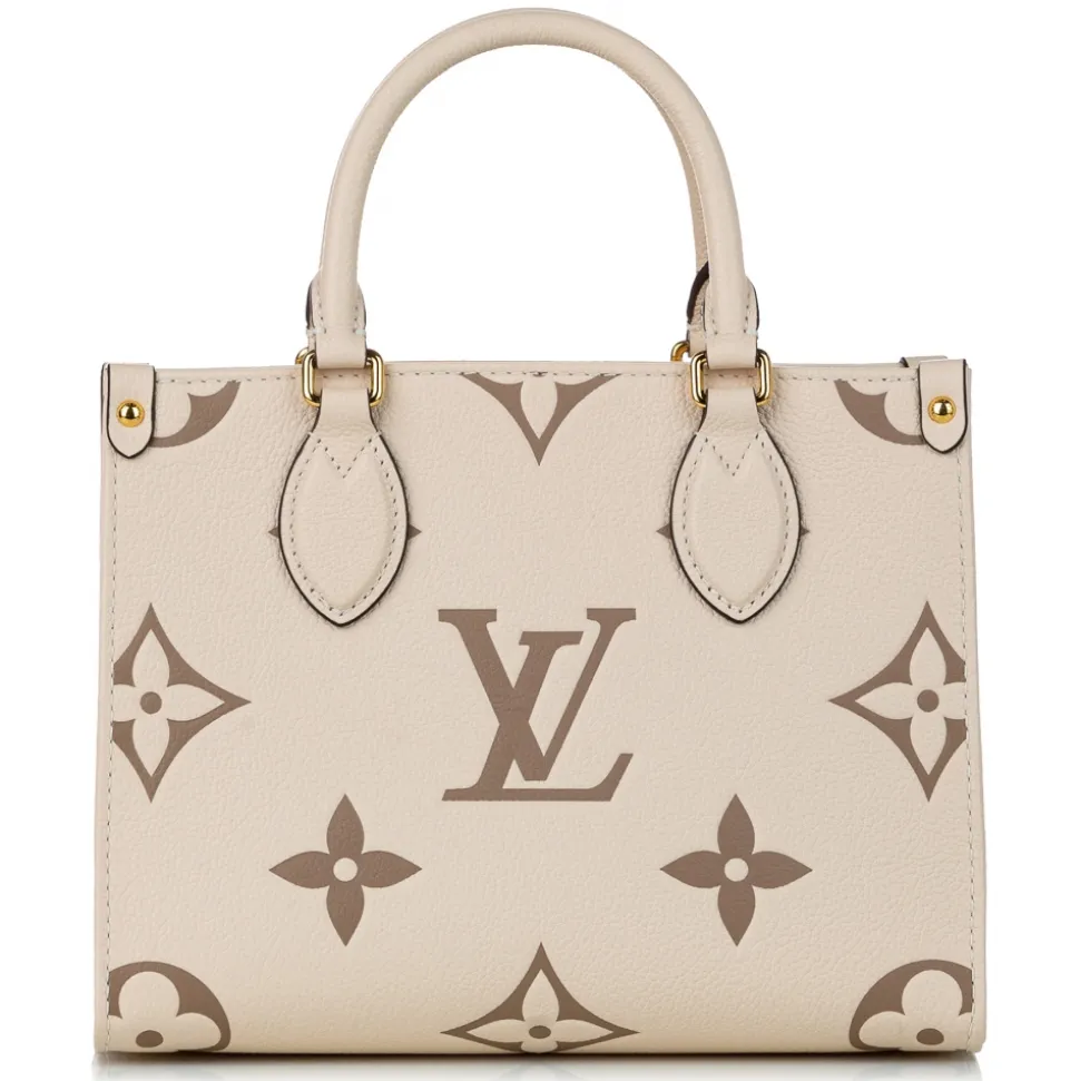 Louis Vuitton Vintage - Monogram Empreinte Onthego PM - Brown Beige - Leather Handbag - Luxury High Quality - Avvenice