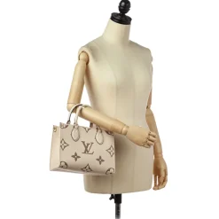 Louis Vuitton Vintage - Monogram Empreinte Onthego PM - Brown Beige - Leather Handbag - Luxury High Quality - Avvenice