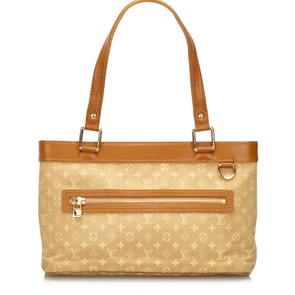 Louis Vuitton Vintage - Monogram Mini Lin Lucille PM Bag - Beige  - Fabric and Leather Handbag - Luxury High Quality - Avvenice