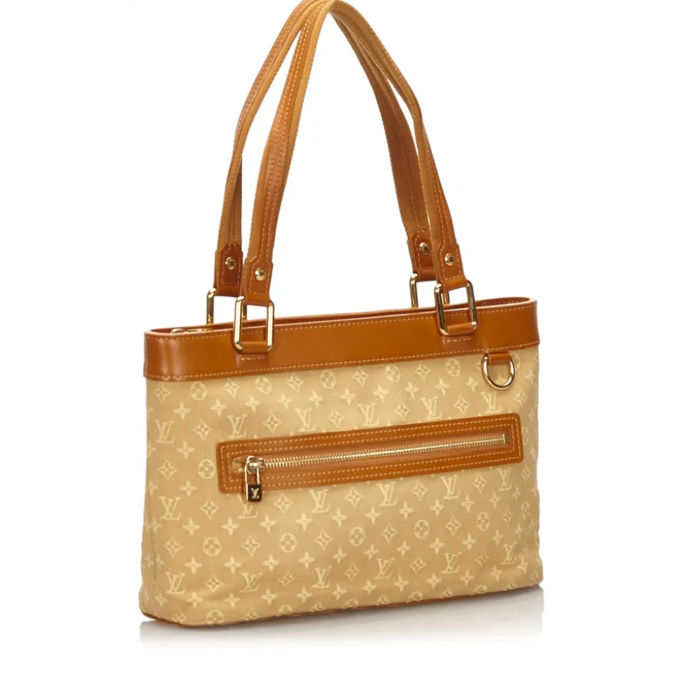 Louis Vuitton Vintage - Monogram Mini Lin Lucille PM Bag - Beige  - Fabric and Leather Handbag - Luxury High Quality - Avvenice