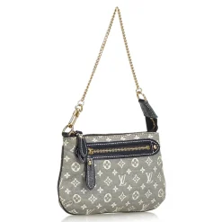 Louis Vuitton Vintage - Monogram Mini Lin Pochette Bag - Grey - Monogram Leather Handbag - Luxury High Quality - Avvenice
