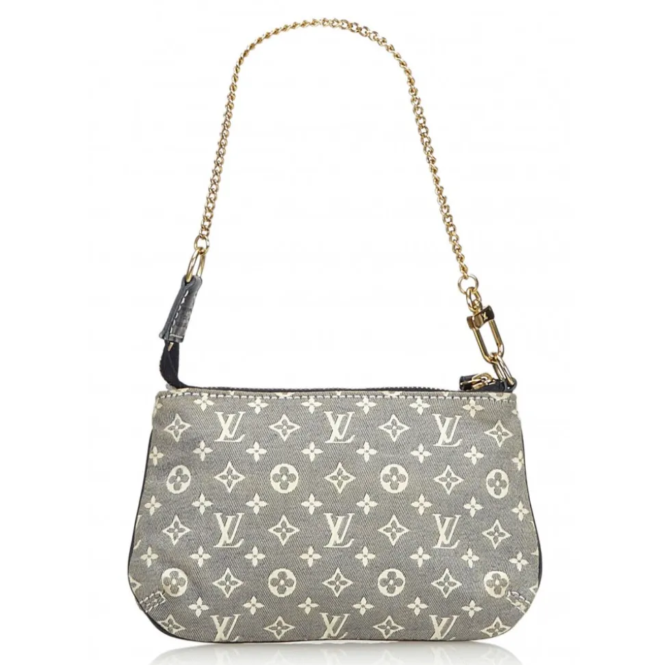 Louis Vuitton Vintage - Monogram Mini Lin Pochette Bag - Grey - Monogram Leather Handbag - Luxury High Quality - Avvenice
