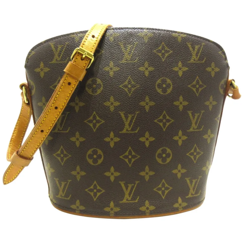Louis Vuitton Vintage - Monogram Drouot - Brown - Monogram Canvas and Vachetta Leather Crossbody Bag - Luxury High Quality - Avvenice