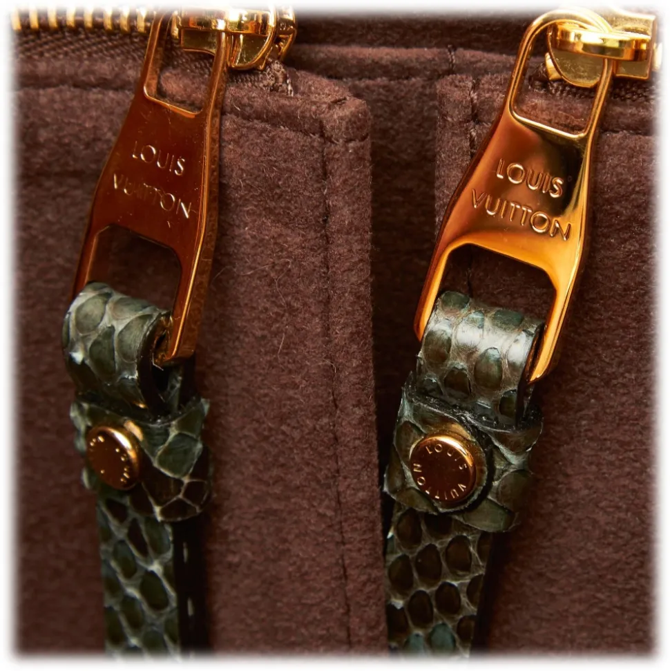 Louis Vuitton Vintage - Monogram Etoile Exotique MM - Brown - Canvas and Python Leather Handbag - Luxury High Quality - Avvenice