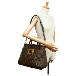 Louis Vuitton Vintage - Monogram Etoile Exotique MM - Brown - Canvas and Python Leather Handbag - Luxury High Quality - Avvenice