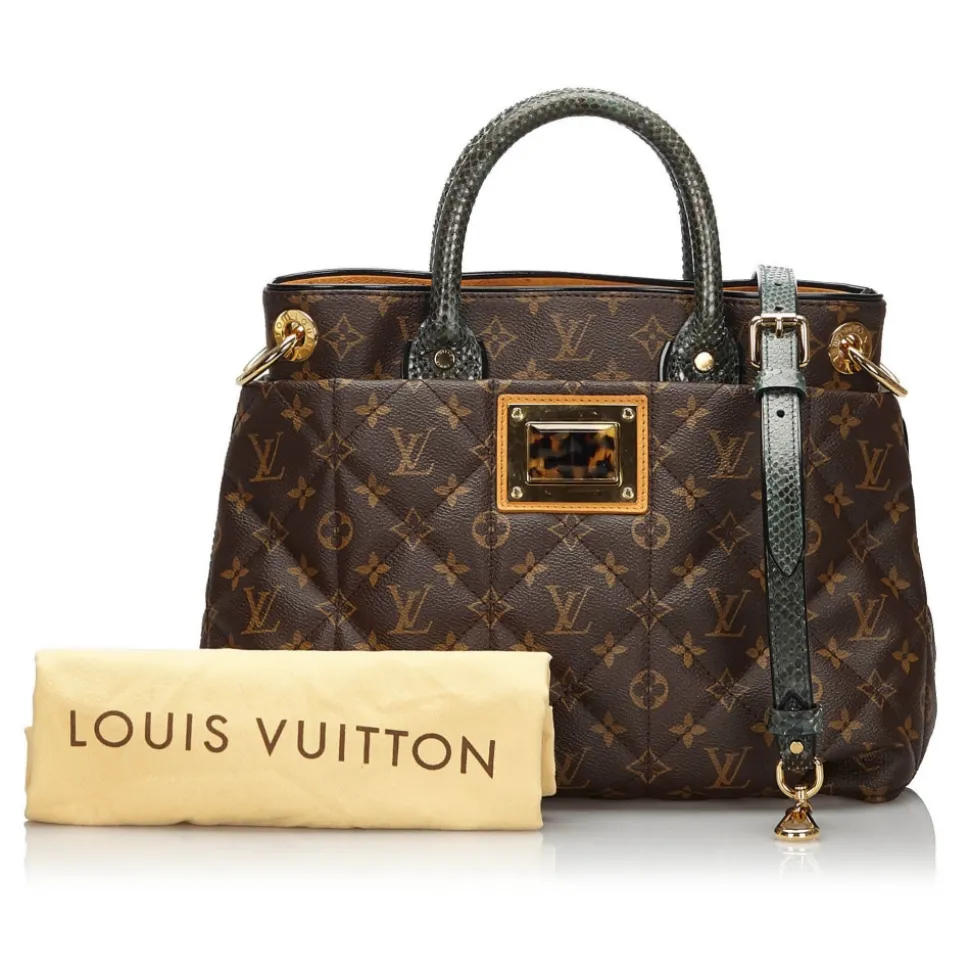 Louis Vuitton Vintage - Monogram Etoile Exotique MM - Brown - Canvas and Python Leather Handbag - Luxury High Quality - Avvenice